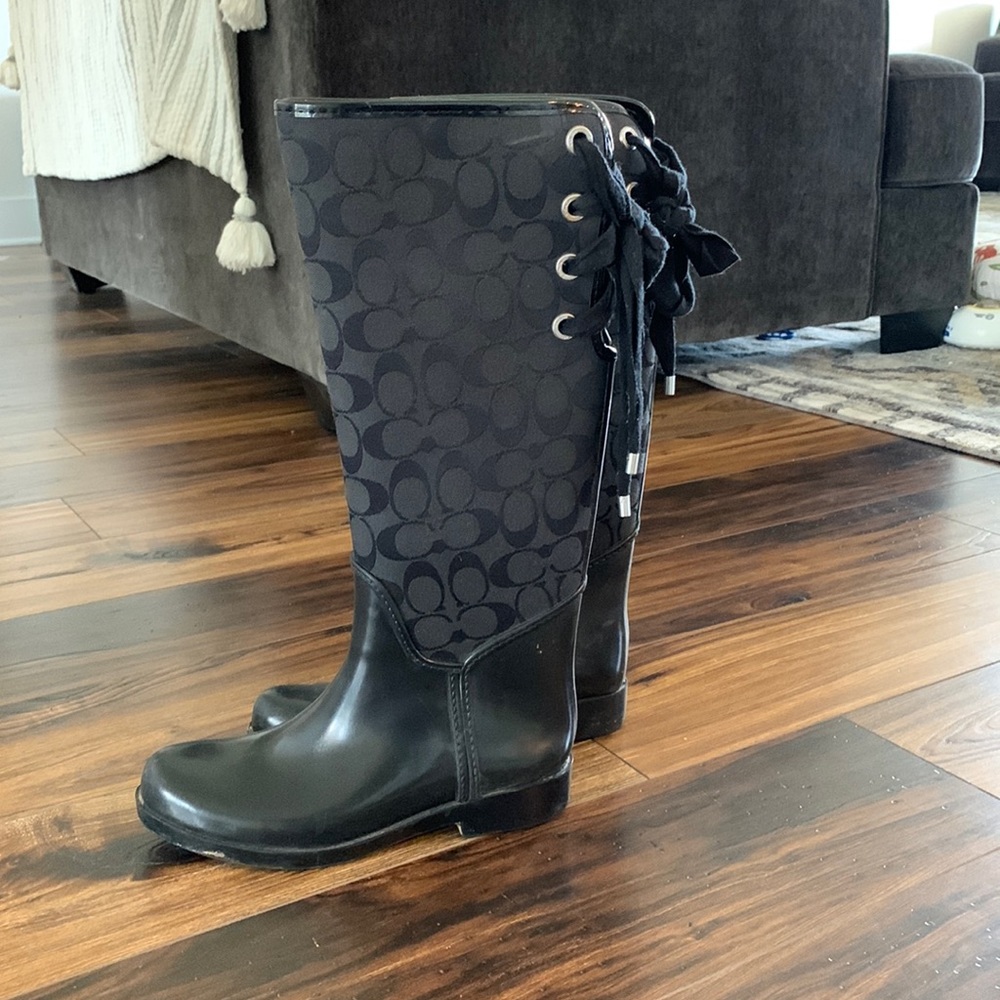 Coach Rain boots size 7